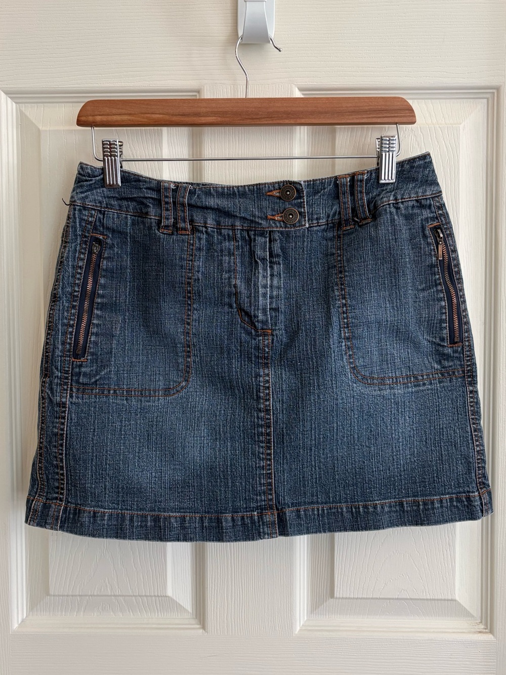 Vintage Denim Miniskirt with Shorts